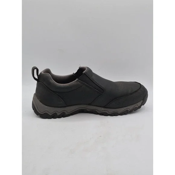 Duluth Trading Company Shoes Mens Size 11W Black Leather Slip On Slip Resistant - Picture 2 of 12